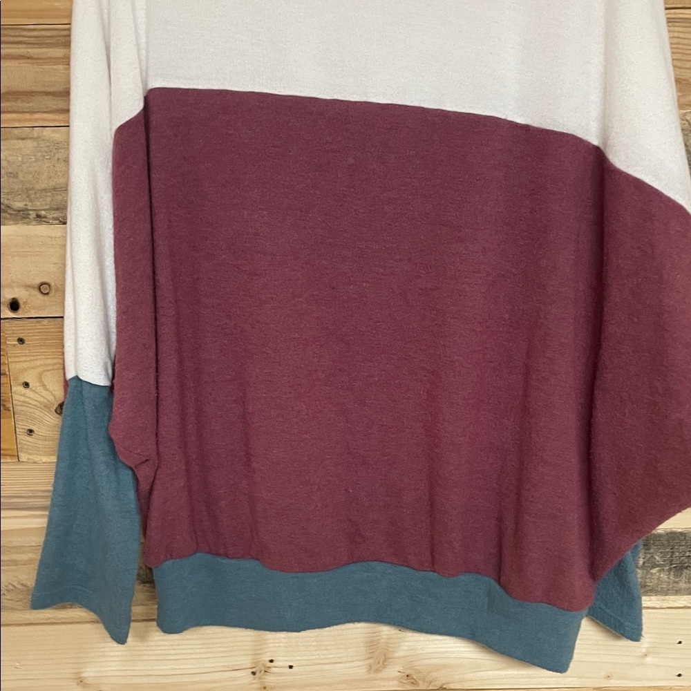 Size Large Soft Oversized Lightweight Colorblock … - image 4